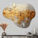 Golden Gleam V - Asymmetric Metal Wall Art