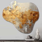 Golden Gleam V - Asymmetric Metal Wall Art