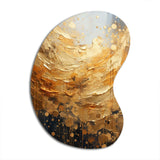 Gold Grey Golden Gleam II - Asymmetric Metal Wall Art