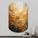 Gold Grey Golden Gleam II - Asymmetric Metal Wall Art