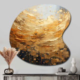 Gold Grey Golden Gleam II - Asymmetric Metal Wall Art