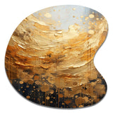 Gold Grey Golden Gleam II - Asymmetric Metal Wall Art