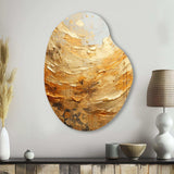 Gold Grey Golden Gleam II - Asymmetric Metal Wall Art