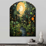 Green Yellow Urban Jungle I - Asymmetric Metal Wall Art