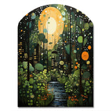 Green Yellow Urban Jungle I - Asymmetric Metal Wall Art