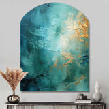 Teal Oasis III - Asymmetric Metal Wall Art