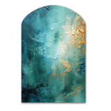 Teal Oasis III - Asymmetric Metal Wall Art