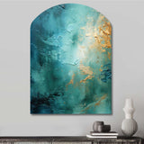 Teal Oasis III - Asymmetric Metal Wall Art