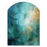 Teal Oasis III - Asymmetric Metal Wall Art