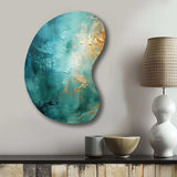 Teal Oasis III - Asymmetric Metal Wall Art