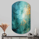 Teal Oasis III - Asymmetric Metal Wall Art