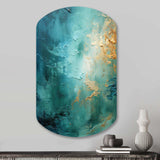 Teal Oasis III - Asymmetric Metal Wall Art