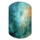 Teal Oasis III - Asymmetric Metal Wall Art