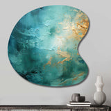 Teal Oasis III - Asymmetric Metal Wall Art