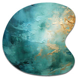 Teal Oasis III - Asymmetric Metal Wall Art