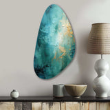 Teal Oasis III - Asymmetric Metal Wall Art