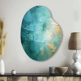 Teal Oasis III - Asymmetric Metal Wall Art