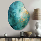 Teal Oasis III - Asymmetric Metal Wall Art