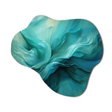 Turquoise Tranquility V - Asymmetric Metal Wall Art