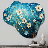 Turquoise Tranquility VIII - Asymmetric Metal Wall Art