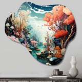 Underwater Coral Reef Depths II - Asymmetric Metal Wall Art