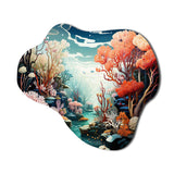 Underwater Coral Reef Depths II - Asymmetric Metal Wall Art