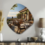 Country Clubs Outdoor Dining V - Asymmetric Metal Wall Art