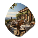 Country Clubs Outdoor Dining V - Asymmetric Metal Wall Art