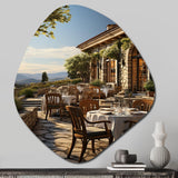 Country Clubs Outdoor Dining V - Asymmetric Metal Wall Art