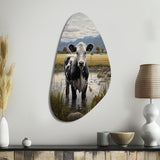 Cow Solitude II - Asymmetric Metal Wall Art