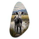 Cow Solitude II - Asymmetric Metal Wall Art