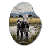 Cow Solitude II - Asymmetric Metal Wall Art