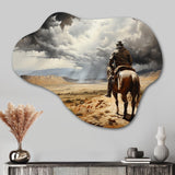 Cowboy Calm Before The Storm - Asymmetric Metal Wall Art