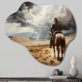 Cowboy Calm Before The Storm - Asymmetric Metal Wall Art