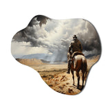 Cowboy Calm Before The Storm - Asymmetric Metal Wall Art