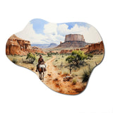 Cowboy Dusty Trails I - Asymmetric Metal Wall Art