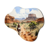 Cowboy Dusty Trails I - Asymmetric Metal Wall Art