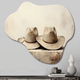 Cowboy Hat Minimalism Style III - Asymmetric Metal Wall Art