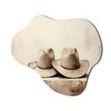 Cowboy Hat Minimalism Style III - Asymmetric Metal Wall Art