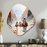 Cowboy On The Trail I - Asymmetric Metal Wall Art