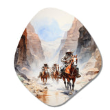 Cowboy On The Trail I - Asymmetric Metal Wall Art