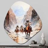 Cowboy On The Trail I - Asymmetric Metal Wall Art