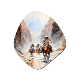 Cowboy On The Trail I - Asymmetric Metal Wall Art