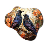 Crow Enchanted Monarchs - Asymmetric Metal Wall Art