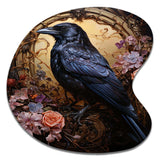 Crow Opulent Oath - Asymmetric Metal Wall Art