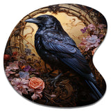 Crow Opulent Oath - Asymmetric Metal Wall Art