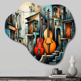 Cubism Music Forms V - Asymmetric Metal Wall Art