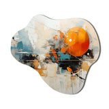 Teal Orange Bold Energy III - Asymmetric Metal Wall Art