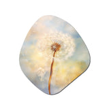 White Dandelion Romantic Impression III - Asymmetric Metal Wall Art