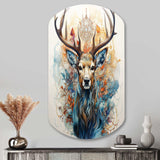 Deer Abstracted Antlers - Asymmetric Metal Wall Art